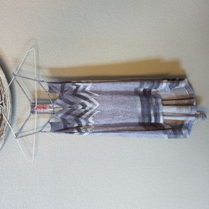 Free People Purple/Grey Abstract Print Tank Top, Size Medium